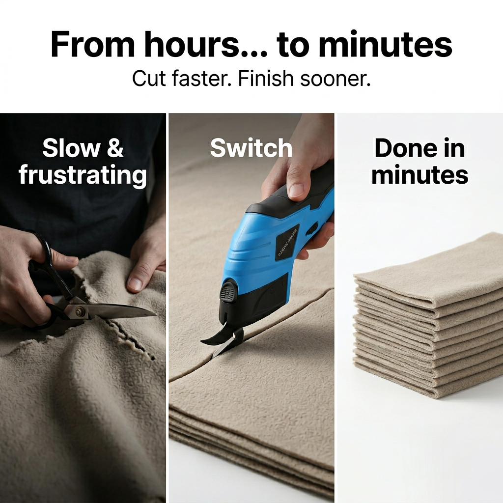 Elektrische Stofsnijder – Oplaadbaar, Draadloos | Draady