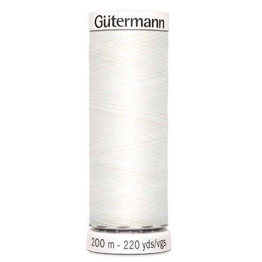 Gutermann naaigaren 200m Wit polyester
