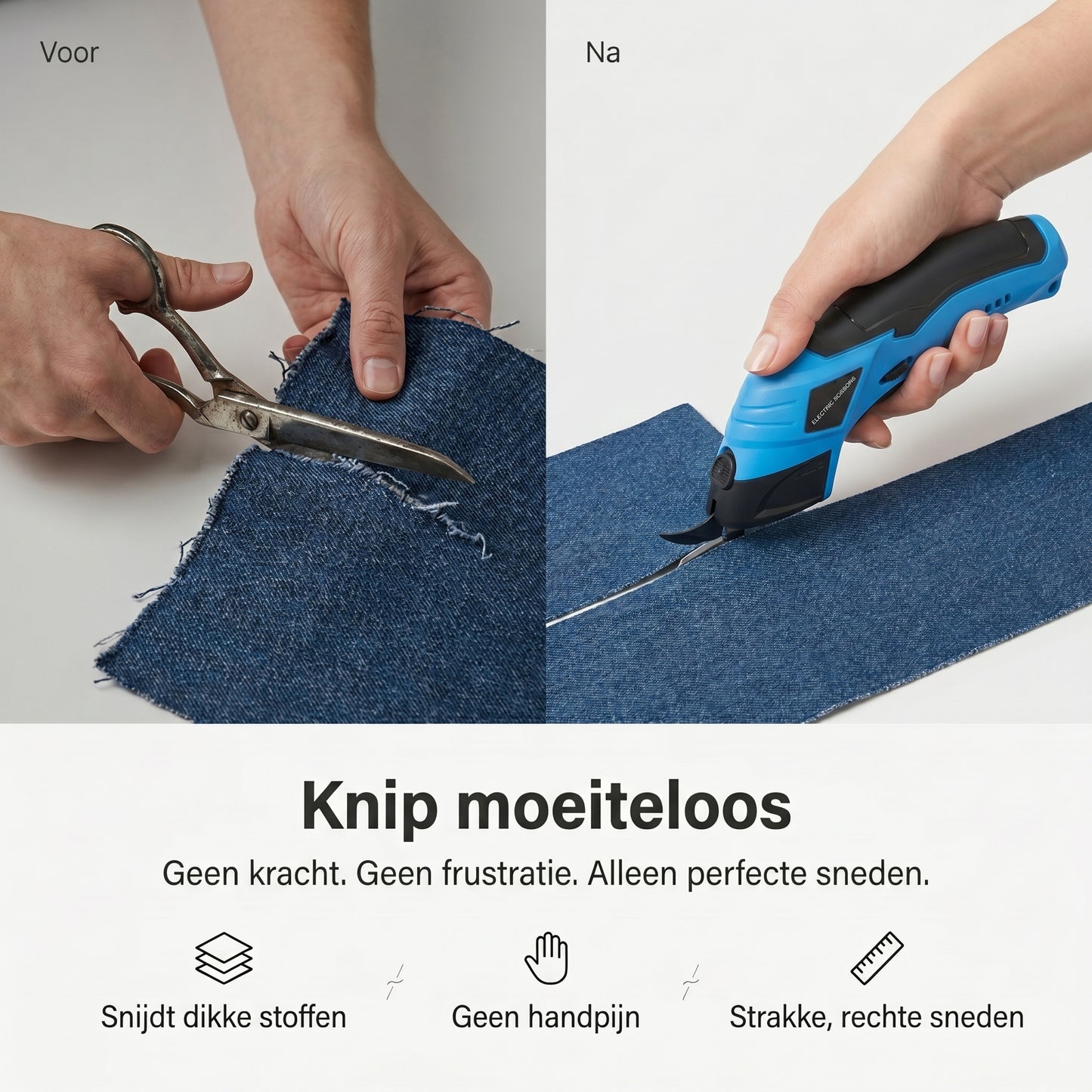 Elektrische Stofsnijder – Oplaadbaar, Draadloos | Draady