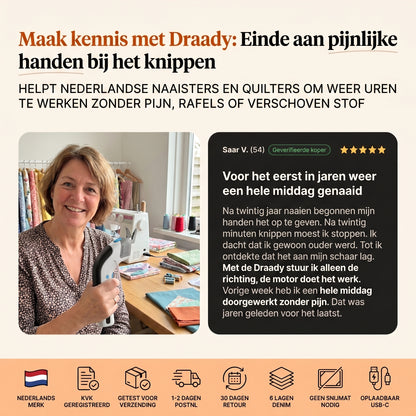 Elektrische Stofsnijder – Oplaadbaar, Draadloos | Draady