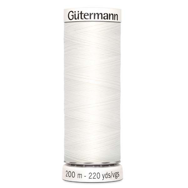 Gutermann naaigaren 200m Wit polyester